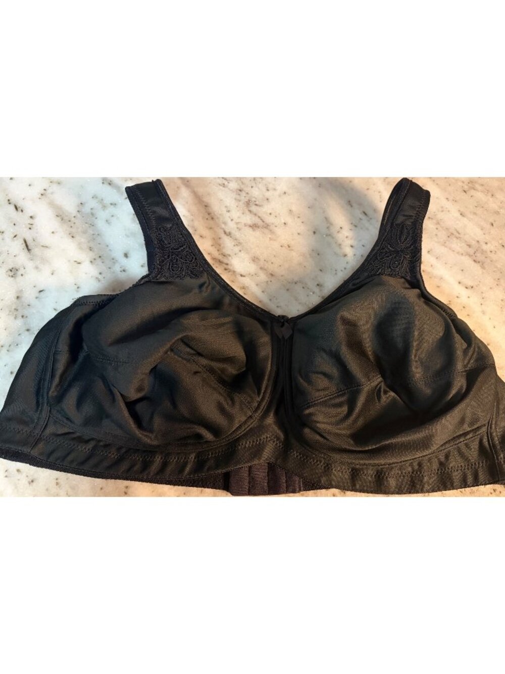 Amoena Post Surgery Bra Black 42d Front Closure 2153 Mastectomy Wireless